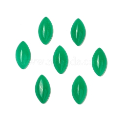 Natural Malaysia Jade Cabochons, Dyed, Flat Back Horse Eye, Green, 14x7x3.5~4mm(G-G994-G03-02)