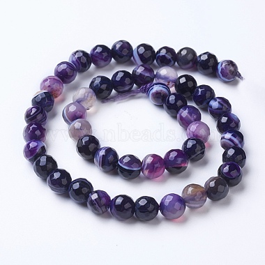 Natural Striped Agate/Banded Agate Beads Strands(G-G753-07-6mm)-2