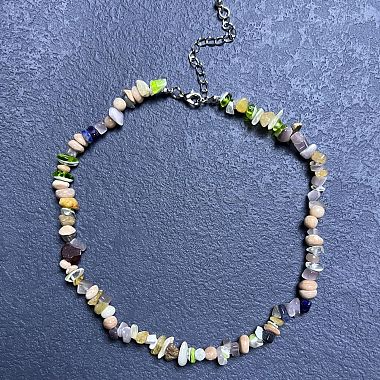 Collares de cuentas de piedra mixta natural para mujer(IW6789-61)-1