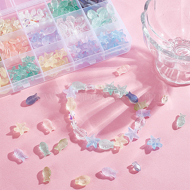 275Pcs 15 Styles Transparent & Frosted Glass Beads(GLAA-AR0001-47)-4