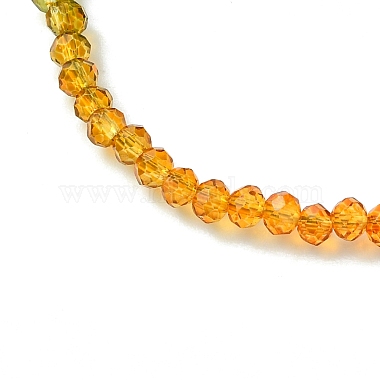 Faceted Rondelle Glass Beaded Necklace for Women(NJEW-M208-01A)-4