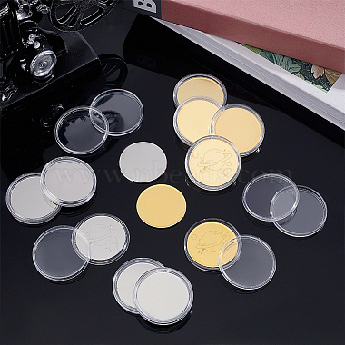 пандахолл элитные 12шт. 2 цвета железные пустые памятные монеты(AJEW-PH0004-44)-6