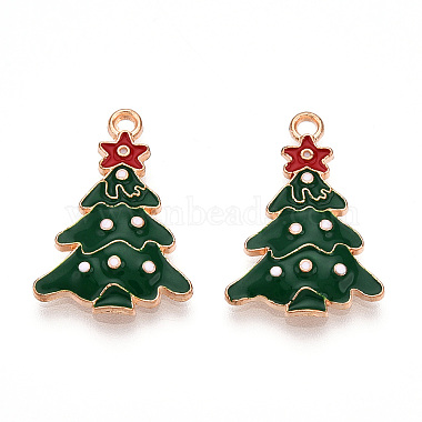クリスマステーマ合金エナメルペンダント(ENAM-N056-403A-02)-1