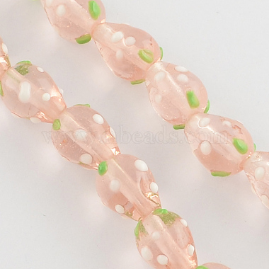 16mm Pink Fruit Lampwork Beads