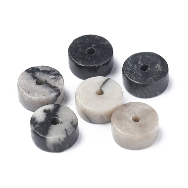 Natural Black Silk Stone/Netstone Beads Strands(G-Z006-C23)-3
