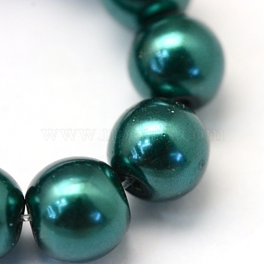 Backen gemalt pearlized Glasperlen runden Perle Stränge(X-HY-Q003-6mm-79)-3