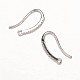 Brass Micro Pave Cubic Zirconia Earring Hooks(X-ZIRC-K018-02P)-1