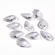 Faceted Teardrop Transparent Glass Pendants(X-EGLA-R085-03)-5