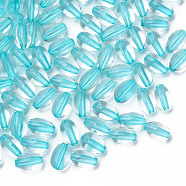 Transparent Acrylic Beads, Oval, Dark Turquoise, 9.5x6mm, Hole: 1.5mm, about 2000pcs/500g(MACR-S373-134-T01)