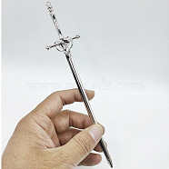 Alloy Flow Su Sword Hairpin Ancient Costume Headwear Hairpin Electroplating Pendant Sword, Platinum, size 1(ST8116496)