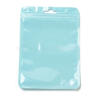 Rectangle Plastic Yin-Yang Zip Lock Bags, Resealable Packaging Bags, Self Seal Bag, Pale Turquoise, 15x10.5x0.02cm, Unilateral Thickness: 2.5 Mil(0.065mm)(ABAG-A007-02G-05)