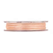 Strong Stretchy Beading Elastic Thread, Flat Elastic Crystal String, PeachPuff, 0.8mm, about 10.93 yards(10m)/roll(EW-N002-20)