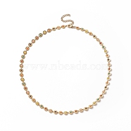 Colorful Enamel Flower Link Chain Necklace, 304 Stainless Steel Jewelry for Women, Golden, 17.52 inch(44.5cm)(NJEW-JN04233)