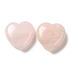 Natural Rose Quartz Healing Stones, Heart Love Stones, Pocket Palm Stones for Reiki Ealancing, 30x30x11.5~12.5mm(G-G020-01B)