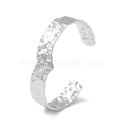 304 Stainless Steel Cuff Bangles for Women, Heart, Stainless Steel Color, Inner Diameter: 2-1/2 inch(6.2cm)(BJEW-Z078-27P)