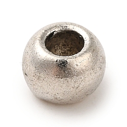 Tibetan Style Alloy Beads, Cadmium Free & Lead Free, Rondelle, Antique Silver, 6x4.5mm, Hole: 2.5mm(TIBEP-L021-34AS)