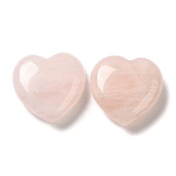 Natural Rose Quartz Healing Stones, Heart Love Stones, Pocket Palm Stones for Reiki Ealancing, 30x30x11.5~12.5mm