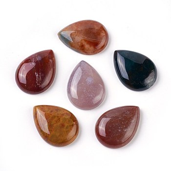 Natural Indian Agate Cabochons, teardrop, 30x22x7mm