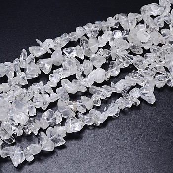 Natural Quartz Crystal Beads Strands, Chips, Dyed, 8~20x8~18mm, Hole: 1mm, about 31.5 inch