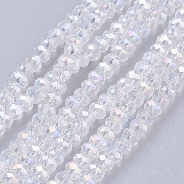 flat clear glass beads