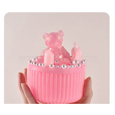 Column DIY Silicone Bear Storage Box Molds(DIY-G079-20D)-2