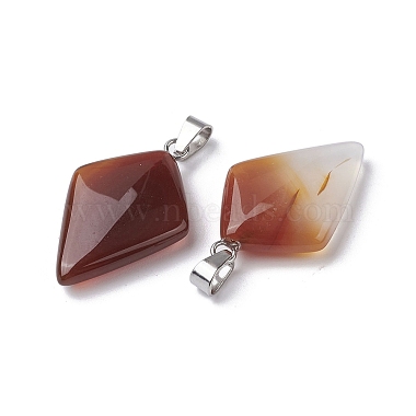 Natural Red Agate Pendants(G-C110-03D-P)-2