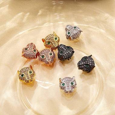 crémaillère placage micro cuivres ouvrent zircone cubique léopard perles creuses(ZIRC-SZ0001-02-RS)-4