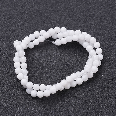 Natural White Jade Beads Strands(X-GSR4mmC067)-3
