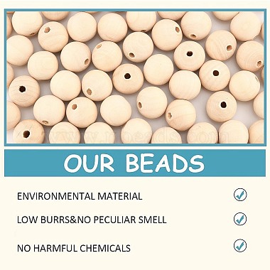perles en bois naturel(WOOD-PH0009-36)-4