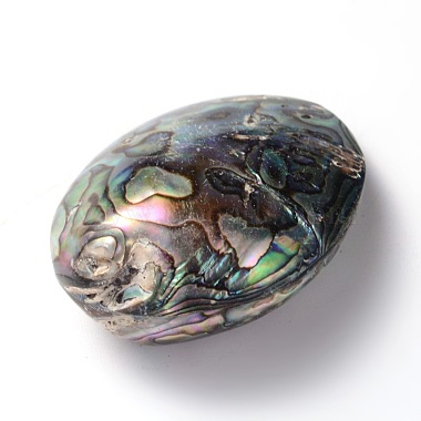 Oval Natural Paua Shell Beads(SSHEL-F0008-01)-3