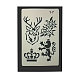 Eco-Friendly PET Plastic Hollow Painting Silhouette Stencil(DRAW-PW0008-01G)-1