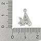 Dijes de conector de letras de diamantes de imitación de cristal de latón(KK-S395-06P-A)-3