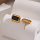 Rectangle 304 Stainless Steel Stud Earrings(HC7137-1)-1
