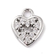 Eco-Friendly Brass Micro Pave Clear Cubic Zirconia Charms(ZIRC-C027-04P-RS)-1