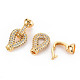 Brass Micro Pave Clear Cubic Zirconia Fold Over Clasps(KK-S354-299-NF)-3