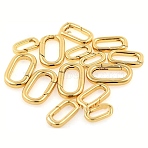 Brass Spring Gate Rings, Oval, Golden, 7 Gauge, 23x13x3.5mm, Inner Diameter: 17x7.5mm(KK-WH0044-122C-G)