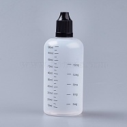 Plastic Squeeze Bottle, with Graduated Measurements and Long Thin Teardrop, Smoke Oil Bottle, Clear, 11.2cm, Capacity: 100ml(3.38 fl. oz)(TOOL-WH0090-01C)
