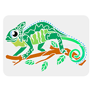 Plastic Drawing Painting Stencils Templates, for Painting on Scrapbook Fabric Tiles Floor Furniture Wood, Rectangle, Lizard Pattern, 29.7x21cm(DIY-WH0396-0132)