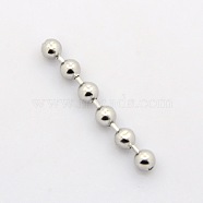304 Stainless Steel Ball Chains, with Spool, Stainless Steel Color, 5mm(CHS-A002B-5.0mm)