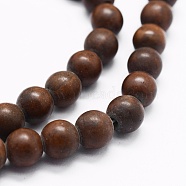 Natural Petrified Wood Beads Strands, Round, 8mm, Hole: 1mm, about 49pcs/strand, 15.7 inch(X-G-K257-05-8mm)