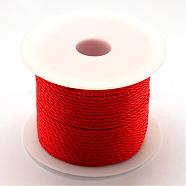 Nylon Thread, Red, 1.0mm, about 49.21 yards(45m)/roll(NWIR-R026-1.0mm-700)