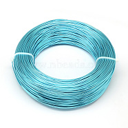 Round Aluminum Wire, Bendable Metal Craft Wire, Flexible Craft Wire, for Beading Jewelry Doll Craft Making, Dark Turquoise, 22 Gauge, 0.6mm, 280m/250g(918.6 Feet/250g)(AW-S001-0.6mm-02)