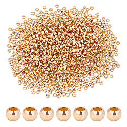 Elite Rack 1000Pcs Plating Brass Beads, Long-Lasting Plated, Round, Golden, 2mm(KK-PH0005-34A-G)