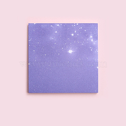 Cute Sky Pattern Memo Pad Sticky Notes, Sticker Tabs, for Office School Reading, Square, Medium Purple, 80x80x7mm, 80sheets/pc(OFST-PW0001-307E)