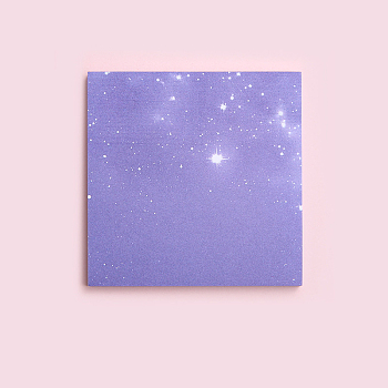 Cute Sky Pattern Memo Pad Sticky Notes, Sticker Tabs, for Office School Reading, Square, Medium Purple, 80x80x7mm, 80sheets/pc