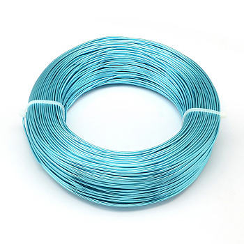 Round Aluminum Wire, Bendable Metal Craft Wire, Flexible Craft Wire, for Beading Jewelry Doll Craft Making, Dark Turquoise, 22 Gauge, 0.6mm, 280m/250g(918.6 Feet/250g)
