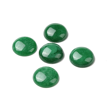 Dyed & Heated Natural White Jade Cabochons, Half Round/Dome, 25x6.5~8.5mm