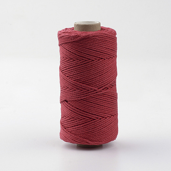 Cotton Cords, Macrame Cord, Red, 1.5~2mm, about 100yards/roll(300 feet/roll)