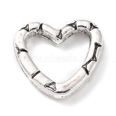 Antique Silver Heart Alloy Linking Rings
