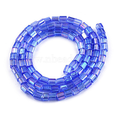 Transparent Electroplate Glass Bead Strands(GLAA-N047-08-C04)-2